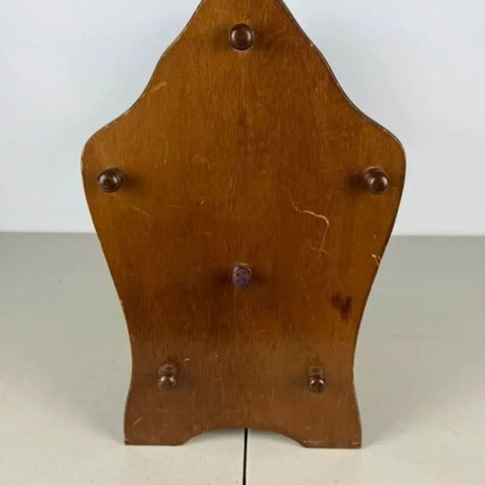Vintage Wood Magazine Rack with Cane Panel 16”x8 3/4”x15 1/2”